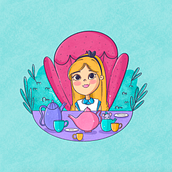 Fan Art de Alicia en pais de las maravillas. Un proyecto de Ilustración tradicional de Jimena Estrada - 20.10.2020