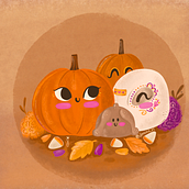 Pan de muerto. Un proyecto de Ilustración digital de Jimena Estrada - 05.10.2020