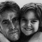 Padre e Hija. Drawing, Pencil Drawing, Artistic Drawing, Portrait Drawing, and Realistic Drawing project by Eduardo Aros - 07.31.2020