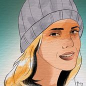 ¡Mi primer retrato en digital!. Traditional illustration, Watercolor Painting, Digital Illustration, Portrait Drawing, and Digital Drawing project by Katty Escobar - 11.10.2020