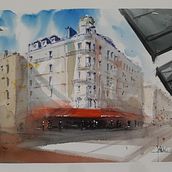 My project in Architectural Sketching with Watercolor and Ink course. Watercolor Painting, Sketching, Drawing, Architectural Illustration, Sketchbook & Ink Illustration project by Paolo Caruso - 11.20.2020