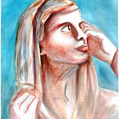 Meu projeto do curso: Retrato artístico em aquarela. Un progetto di Pittura ad acquerello di Carlos André Marques - 14.11.2020