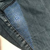 Yoga Jeans. Embroider project by Sylvia Edgerton - 11.15.2020
