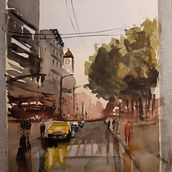 My project in Urban Landscapes in Watercolor course. Un proyecto de Pintura a la acuarela de Lorenzo Lolli - 06.12.2020