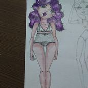 Meu projeto do curso: Ilustração de uma pin-up com técnicas tradicionais. Drawing project by Paula Silva Santos Knop - 12.29.2020