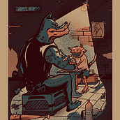 Animales de Calle. Traditional illustration, and Screen Printing project by Sergio Aguilera Chau - 11.18.2020