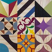 Wooden Tiles. Un proyecto de Artesanía, Decoración de interiores, Diseño, creación de muebles					, Interiorismo y Pintura de Beatrice Barros Castro - 18.11.2020