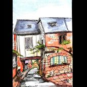 Mi Proyecto del curso: Paisajes urbanos en acuarela. Fine Arts, Watercolor Painting, and Architectural Illustration project by felix_el_gato2020 - 10.24.2020
