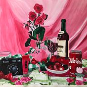 "di la verdad rosa II" proceso. . Un progetto di Pittura ad acquerello di Elisa Alcalde Castro - 18.11.2020