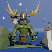 My project in Low Poly Character Modelling for Video Games course. Un progetto di Character design 3D e Modellazione 3D di samantha.osys - 19.11.2020
