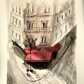 My project in Architectural Sketching with Watercolor and Ink course. Projekt z dziedziny Malowanie akwarelą użytkownika Lavinia Yu - 20.11.2020