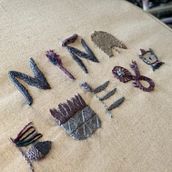 My project in Introduction to Raised Embroidery course. Un proyecto de Bordado de Anna Hamer - 23.11.2020