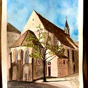 My project in Architectural Sketching with Watercolor and Ink course. Watercolor Painting project by Lenka Benešová - 11.20.2020