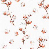 Pattern lluvia de algodones . Traditional illustration, Botanical Illustration, Pattern Design, and Watercolor Painting project by Lorena Morales Alcaide - 11.20.2020