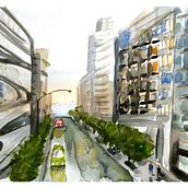 My Urban Landscapes. Watercolor Painting project by Laura O - 11.20.2020