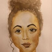 My project in  Watercolor Portrait Sketchbook course. Portrait Drawing, and Watercolor Painting project by meganryll - 11.21.2020