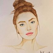 My project in Watercolor Portrait from a Photo course. Artistic Drawing, and Watercolor Painting project by Fernanda Barrera Ocejo - 11.21.2020