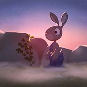 Le lièvre, my project in Lighting Principles for Digital Painting course. Traditional illustration project by Pierre-Yves Comtois - 11.21.2020