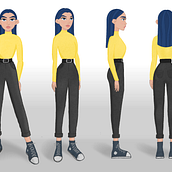 My project in Character Creation for Animation: Shapes, Color, and Expression course. 2D Animation, Character Animation, and Character Design project by Amy Siripunyo - 11.22.2020