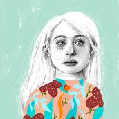 Mi Proyecto del curso: Retrato con lápiz, técnicas de color y Photoshop Ein Projekt aus dem Bereich Traditionelle Illustration von Gabriela Medellin - 23.11.2020