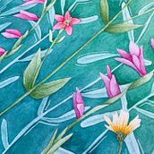 Técnicas de acuarela en negativo: flores mediterráneas. Watercolor Painting project by Sara Merino - 11.23.2020