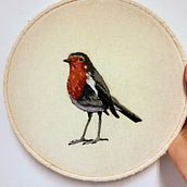 Left-handed Robin. Embroider project by David Blaeser - 12.13.2020