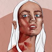 Meu projeto do curso: Retrato Ilustrado com Procreate. Traditional illustration project by vitoriacastro_design - 11.24.2020