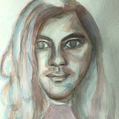 Mi Proyecto del curso: Retrato artístico en acuarela. Un projet de Aquarelle de Ana Chávez - 25.11.2020