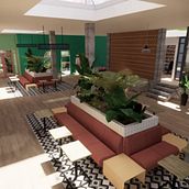 Coworking. Architecture, Interior Architecture, Digital Architecture, Decoration, and 3D Modeling project by zaireth carolina herrera cortes - 11.30.2020