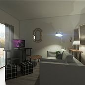 Visualización 3D - propuesta habitación de hotel. 3D, 3D Design, and 3D Modeling project by Antonio Belón de Cisneros - 06.21.2014