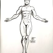 Mi Proyecto del curso: Ilustración para cómics: anatomía de un superhéroe. Animation, and Sketching project by art_komos - 12.02.2020