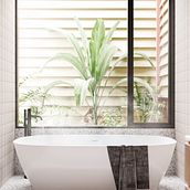 Natural Bathroom. Un proyecto de 3D e Ilustración arquitectónica de mattia.puglielli - 27.11.2020