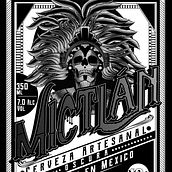 Técnicas de grabado digital aplicado a una cerveza artesanal "Mictlán". Br, ing, Identit, Design, Logo Design, Traditional illustration, and Packaging project by María Fernanda Becerril - 11.28.2020
