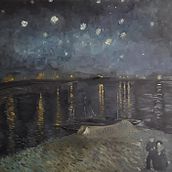 Starry Night Over the Rhone (Van Gogh). Un projet de Théorie des couleurs, Créativité, Éducation, Musique, Production musicale, Peinture à l'huile, Peinture, Vidéo, Édition vidéo , et Marketing pour YouTube de Johnny Rouge - 16.09.2020