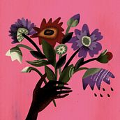 The girl and some flowers. Un projet de Illustration numérique de natalia.savurova.art - 29.11.2020