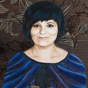 Iza`s portrait - oils on desk technique. Un proyecto de Pintura al óleo y Pintura de Tomek Mucha - 13.05.2017