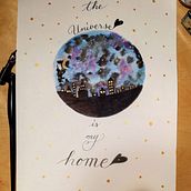 The Universe is My Home Watercolour Illustration. Watercolor Painting project by Luciana Baicea - 11.29.2020