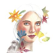 Ragazza d'autunno. Un proyecto de Pintura a la acuarela de Cristina Cavaglia - 30.11.2020