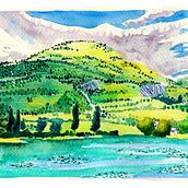 Watercolor Landscapes Sketchbook Ein Projekt aus dem Bereich Aquarellmalerei von FREDERIC LERIA - 30.11.2017