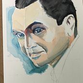 My project in Artistic Portrait with Watercolors course. Watercolor Painting project by Robert Walker - 12.01.2020