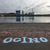 Happy birthday chalk greeting for my dad. Projekt z dziedziny  Pismo dekorac, jne i Sztuka miejska użytkownika zuzana_ca - 14.05.2019