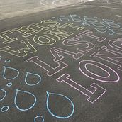 Chalk lettering before the storm. Projekt z dziedziny  Pismo dekorac, jne i Sztuka miejska użytkownika zuzana_ca - 17.05.2019