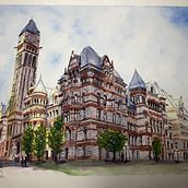 Old City Hall, Toronto. Un proyecto de Ilustración arquitectónica de Masooma Naqvi - 01.12.2020