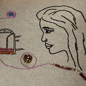 My project in Embroidered Linear Portrait course. Embroider project by Eleftheria V. - 01.03.2021