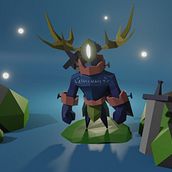 Mi Proyecto del curso: Modelado de personajes low poly para videojuegos . 3D project by César Martín - 12.02.2020