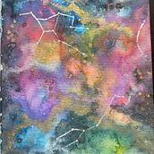 Colors in the galaxy . Watercolor Painting project by Sara Qadry - 12.03.2020