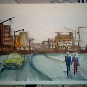 Mi Proyecto del curso: Paisajes urbanos en acuarela. Een project van  Beeldende kunst, Aquarelschilderen y  Architecturale illustratie van Horacio de Braza - 03.12.2020