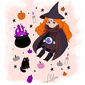 Halloween Collection - Surface Design. Un progetto di Pattern design di Aileen Velis - 03.12.2020