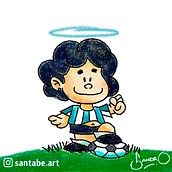 MARADONA - Quinostyle . Digital Drawing, Character Design, and Traditional illustration project by Sandro Tamayo Benavides - 12.04.2020