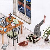 Isometric perspective. Recreation. Traditional illustration, and Sketchbook project by volgailyina - 12.04.2020